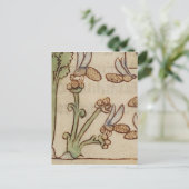 Bijen uit een middeleeuwse manuscript briefkaart (Staand voorkant)