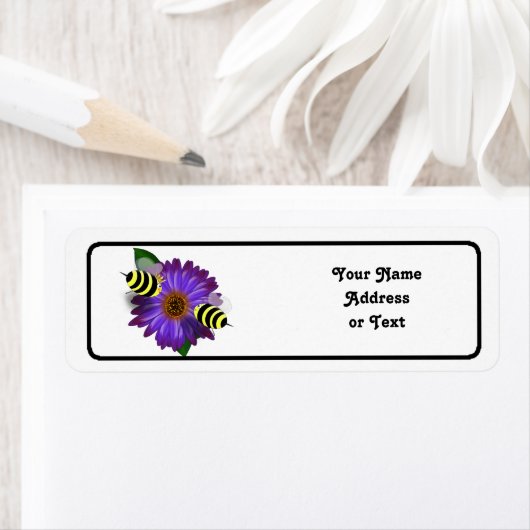 Bijen van de cartoon honingbijen die bijeenkomen i etiket (Insitu)