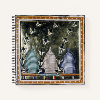 Bijen van indr's in Notitieboek met kleur