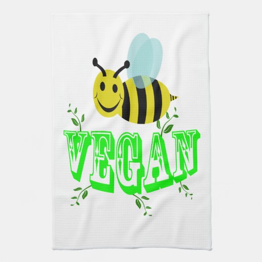 bijen vegan theedoek (Verticaal)