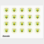 Bijen Veilig 1 Ronde Sticker (Vel)