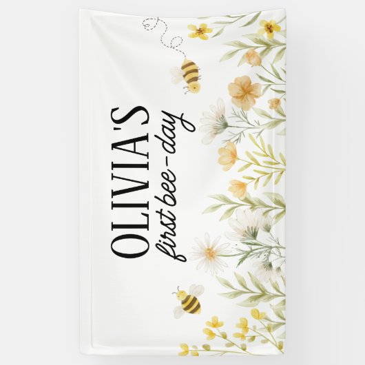 Bijen Verjaardag Achtergrond Beeday Banner (Verticaal)