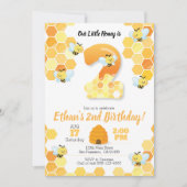 Bijen verjaardag, Bijen uitnodiging voor 2e verjaa (Voorkant)