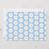 Bijen Verjaardag Foto Party Blue Daisy Two 2 Kaart (Achterkant)