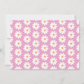 Bijen Verjaardag Foto Party Flower Daisy Pink Kaart (Achterkant)