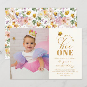 Bijen Verjaardag Foto uitnodiging