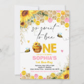 Bijen Verjaardag Zonnebloem Honing Bijen Verjaarda Kaart (Voorkant)