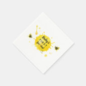 Bijen Verjaardagsfeest Bijendag waterverf gele bij Servet (Hoek)