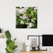 Bijen verzamelen stuifmeel poster (Thuiskantoor)
