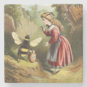  bijen Victoriaans meisje honingbonnen Stenen Onderzetter (Voorkant)