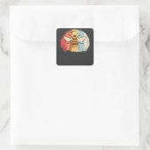 bijen vierkante sticker (Tas)
