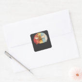 bijen vierkante sticker (Envelop)