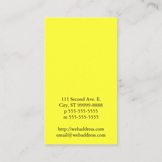 Bijen Visitekaartje (Achterkant)