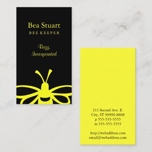 Bijen Visitekaartje (Voorkant / Achterkant)