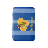 Bijen vliegen weg badmat (Voorkant Verticaal)