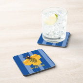 Bijen vliegen weg bier onderzetter (Rechterzijde)