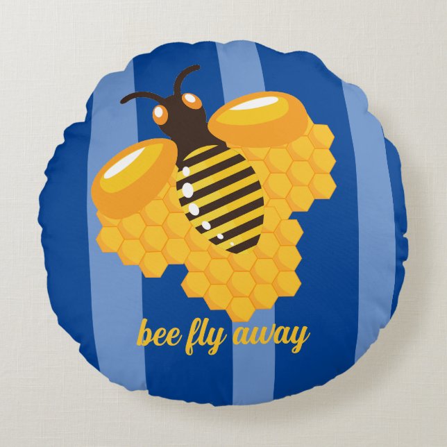 Bijen vliegen weg rond kussen (Voorkant)