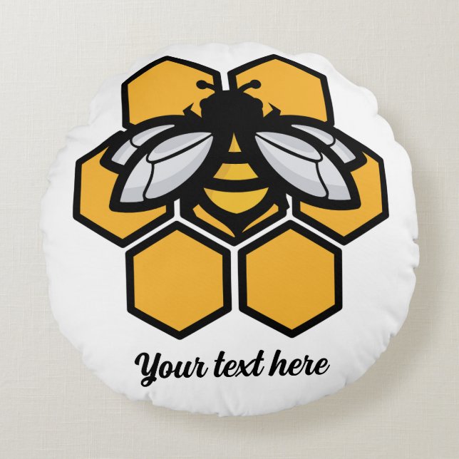 Bijen vliegen weg rond kussen (Voorkant)