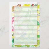 Bijen Vlinders Blauwvogels Groene Lijn Briefpapier (Voorkant / Achterkant)