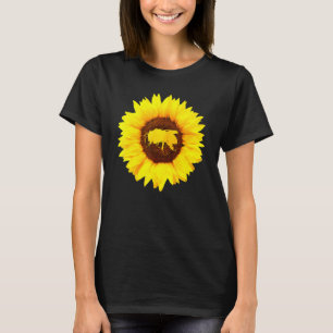 Bijen voor vrouwelijke Mannen Zonnebloem T-shirt