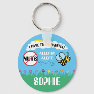 Bijen Voorzichtig Nut Allergy Alert Kind Gepersona Sleutelhanger