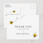 Bijen Vrijgezellenfeest Dank u Briefkaart (Voorkant / Achterkant)