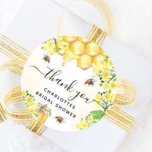 Bijen Vrijgezellenfeest geel bloemendank u Ronde Sticker