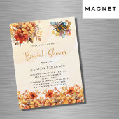 Bijen Vrijgezellenfeest sinaasappel herfst bloemen Magnetische Uitnodiging