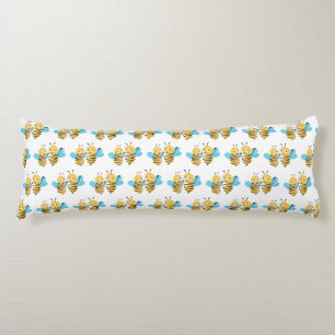 bijen vrolijk blij lachend hommel cartoon tekst lichaamskussen