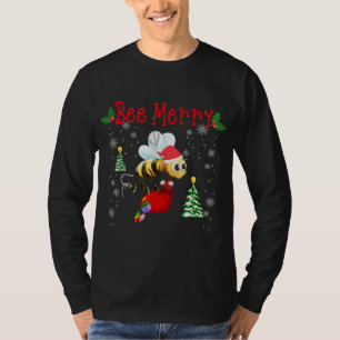 Bijen Vrolijk Grappig Kerst Bee Pyjama Cadeaus voo T-shirt