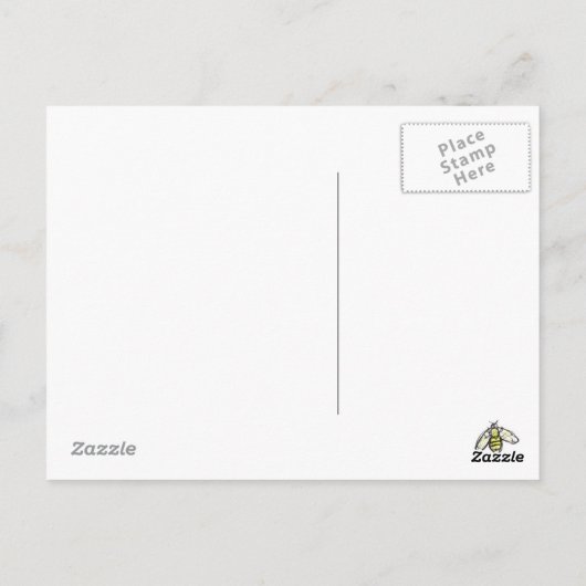 Bijen Waterverf Bloemen Roze Kosmos Briefkaart (Achterkant)