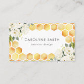 Bijen Waterverf Bloemen Visitekaartje (Voorkant)