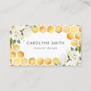 Bijen Waterverf Bloemen Visitekaartje