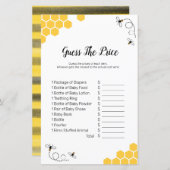 Bijen Waterverf raden prijsspel (Voorkant / Achterkant)