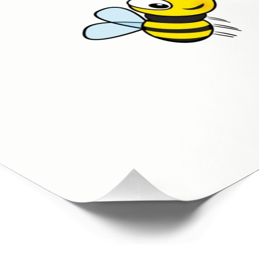 bijen witte gele poster (Hoek)