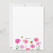 bijen worden uitgenodigd kaart (Achterkant)