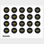 Bijen Yoga  Ronde Sticker (Vel)