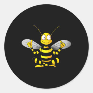 Bijen Yoga Ronde Sticker