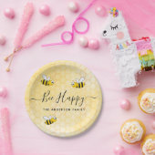 Bijen zijn blij zomerplezier humor naam papieren bordje (Feest)