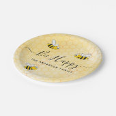Bijen zijn blij zomerplezier humor naam papieren bordje (Gekanteld)