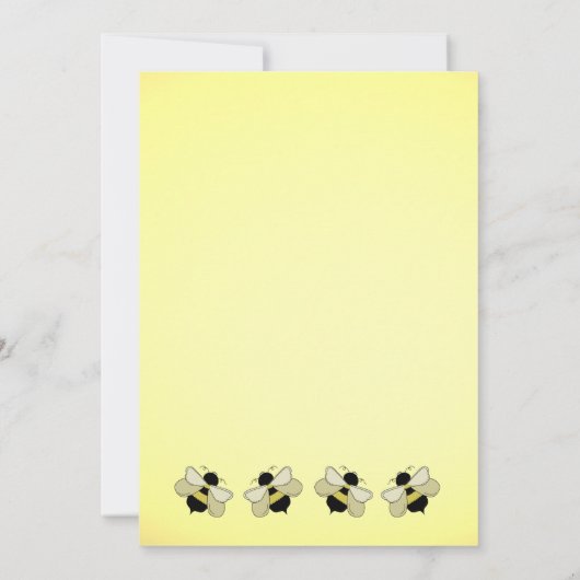 Bijen zijn voor Baby shower Kaart (Achterkant)