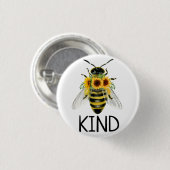 Bijen zijn zonneschermen voor de kleuring Kindness Ronde Button 3,2 Cm (Voorkant /achterkant)