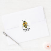 Bijen zijn zonneschermen voor de kleuring Kindness Ronde Sticker (Envelop)