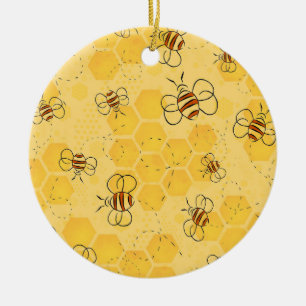Bijen Zoemen Honingbijen Schattig Keramisch Ornament