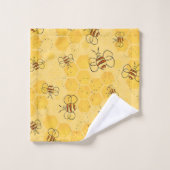 Bijen zoemen honingbijen Schattige Bad Handdoek (Wasdoekje)