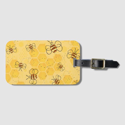 Bijen zoemen honingbijen Schattige Bagagelabel (Voorkant (horizontaal))