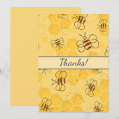 Bijen zoemen honingbijen Schattige Bedankkaart (Voorkant / Achterkant)