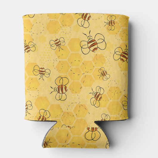 Bijen zoemen honingbijen Schattige Blikjeskoeler (Achterkant)