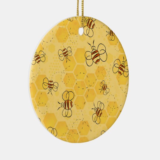 Bijen zoemen honingbijen Schattige Keramisch Ornament (Rechts)