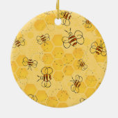 Bijen zoemen honingbijen Schattige Keramisch Ornament (Achterkant)